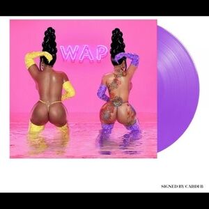 Cardi B Megan Thee Stallion WAP Signed Water Viny